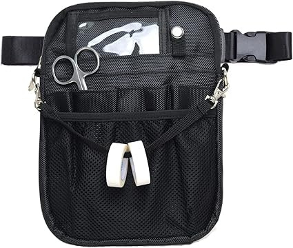 Krankenschwester Gürteltasche, Schwesterntasche, Utility Krankenschwester Tasche für Arbeit, Fit für Krankenschwester, RN, Vet-(nur Tasche)-Schwarz
