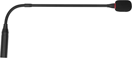 Akozon Microphone de Podium à Col de Cygne de Bureau Microphone à Col de Cygne à Réduction de Bruit Flexible de 17,7 Pouces pour Les Réunions de Conférence avec Indicateur de Puissance