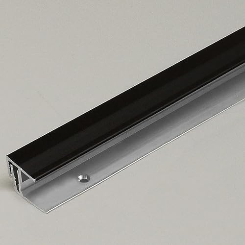 Perfil de terminación | Aluminio | Bronce Oscuro | Ancho 21.5 mm | Longitud 1000 mm | Perforado/Sistema de clic | Perfil de cierre de clic | 1 pieza