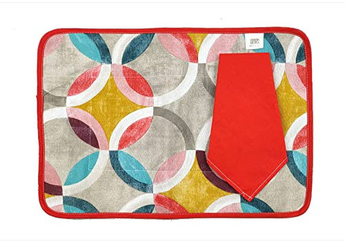 Tovaglietta colazione con tovagliolo, Tovaglietta americana, Set prima colazione (CARISMA ROSSO)