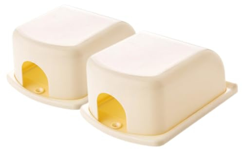 KOMBIUDA 2pezzi Copriprese Elettriche Sicure Protezione Elettricità Per Ragazzo Ragazza Copertura Adesiva Per Prese Murali Beige Sicurezza per Interruttori Autoadesive Scatola Delle Esterna Presa