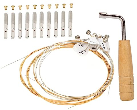 SUPVOX 1 Set Lyra Set Tuning Zither Lapharp Lyre Tuning Harps Lyres Professional Lyre Part Lyre Harp Tuning Wrench Pegs Accessories for Lyre Harp Metal Lyre Parts Copper Guitar Appendix