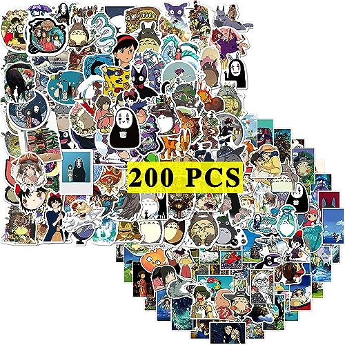 GTOTd Japan Anime Stickers (200Pcs) | Cute Anime Merch Party Supplies Vinyl Water Bottle Luggage Guitar Skateboard Aesthetic Stickers for Teens Gifts