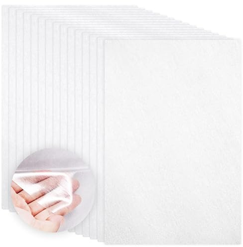 Xerteam 15Pcs Iron On Adhesive Double-Sided Patch 11.81x 7.88In fusible interfacing for Sewing, Fusible Iron On Interfacing Fabric Patch For Clothes and Bags, Double Sided Interfacing