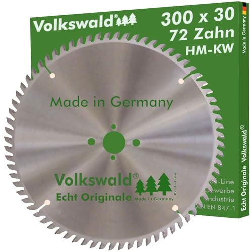 Volkswald ® HM-Sägeblatt KW 300 x 30 mm Z=72 Astrolon Bison Dämmplatten Duroplaste Eternit Furnierte Längsschnitte Furnierte Querschnitte Gipsplatten Hartfaserplatten Tischkreissäge Kappsäge