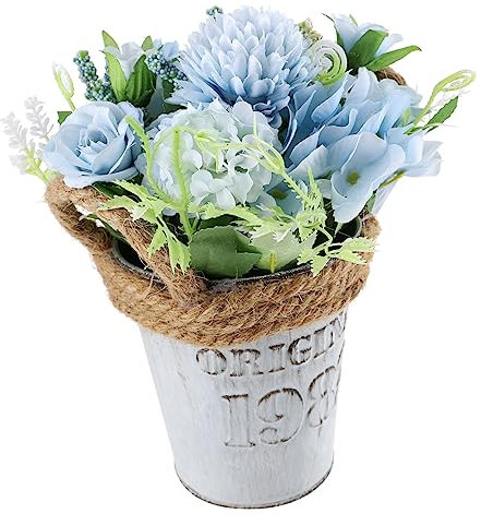MUSISALY Künstliche Hydrangea Dekoration Realistische Blumen Bonsai Für Hochzeit Zuhause Stilvolles Kunstpflanzenarrangement Pflegeleicht Langlebig Für Innen Und Außenbereich