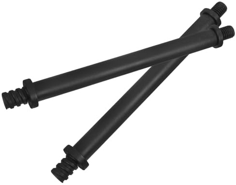 Varilla Escobilla WC Negra de Plástico, 2 Piezas, Repuesto | Reemplazo Roscado de Cepillo de Inodoro, Conector Escobilla Wc, Escobillas de Baño