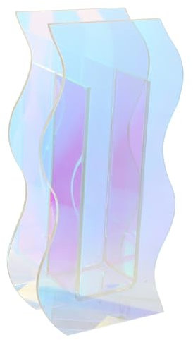 Cabilock 2St Acrylic vase Acrylic vase kerzenpieker kerzenlöscher Candle lamp dekorative Blumenflasche Knospenvase Vase für den Schreibtisch schillernde Vase aus Acryl Transparent