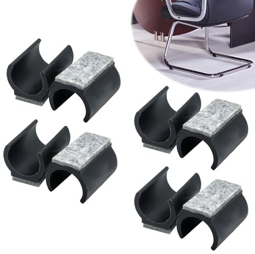 8 Stück 18-19 mm Stuhlgleiter Freischwinger Möbelgleiter Filzgleiter für Schwingstühle, für Freischwinger Stühle Schützen Sie Fliesenböden Holzböden und Reduzieren Sie Lärm