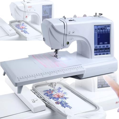 Macchina Da Ricamo Elettrica, Macchina Da Cucire Automatica158 Disegni Incorporati Con Area Di Ricamo 4 X 9,2 E Touch Screen Lcd, 210 Lettere Incorporate E 30 Bordi Di Motivi, Cucire È Facile