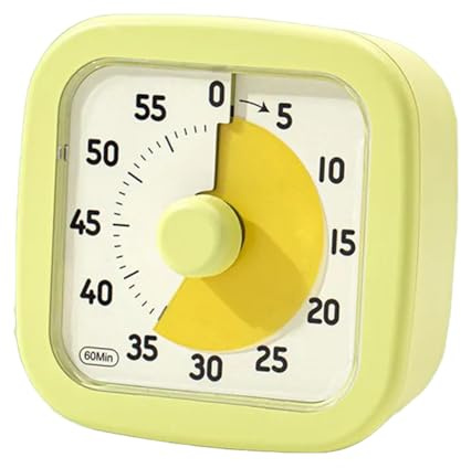 COZERI Temporizador visual de 60 minutos para niños, temporizador de cuenta atrás para aprendizaje, temporizador de escritorio para escuela, cocina, temporizador Pomodoro, gestión del tiempo ADHD,