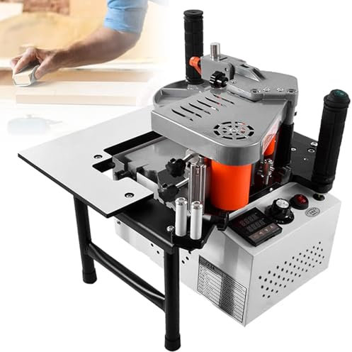HNBYLMM Máquina para enchapado de Cantos, máquina para enchapado de Cantos de carpintería de Curva Recta, Velocidad de enchapado de Cantos de 2 a 6 m/min, para fabricación y decoración de Muebles