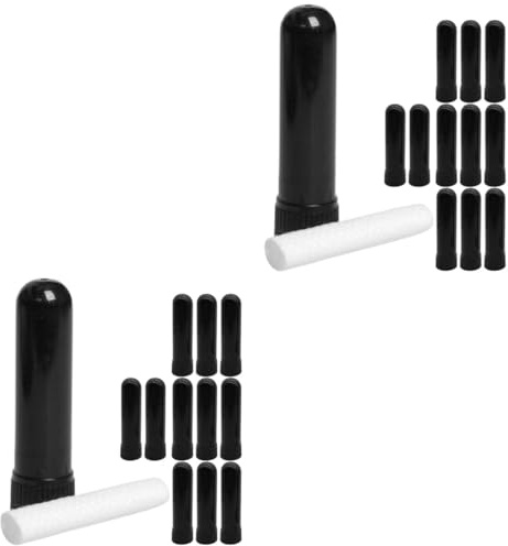 Healeved 2 Set 2 Set Contenente Nastro Di Cotone Olio Essenziale Tubo Per Inalazione Nasale Aroma Vuoto Nasale Menta Olio Essenziale Bastoncini Di 12 pezzi * 2