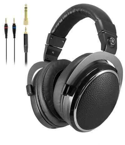 Yo-Tronics YTH-880 Wired Over-Ear Headphones, Hi-Res Studio Monitor, 50mm Driver 3.5/6.3mm Wired Audio Jack with 9.8ft Cable for Electronic Drum Stereo Deep Bass Keyboard Guitar, Black