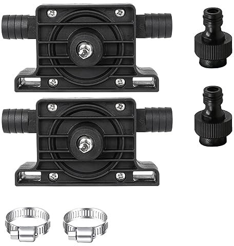 Okeeyseda 2 Pack Hand Electric Drill Water Pump, Portable Mini Oil Pump with Water Hose Quick Connectors Self Priming Fluid Pump