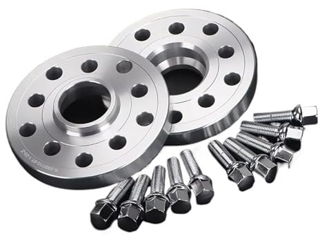 Spurverbreiterungen Für VW Für Golf Für Bora Für Polo Für Octavia 2 Stück 15/15/20mm PCD 5x 10 0/5x112 CB 57,1mm Geschmiedet Rad Spacer Adapter Rad Distanzscheiben(2Piece 20mm Silver)