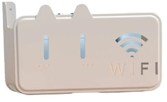 ZIHDKE Router Storage Box WiFi Wireless Router Wall Mounted Storage Box Easy To Install Router Storage Box(Grey kitten)