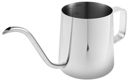 Long Spout Watering Can for Indoor Plants 12oz/350ml Rustproof 304 Stainless Steel Bonsai Mini Watering Can with Ergonomic Handle Garden Sprinkling Pot for Succulents Outdoor Garden Flowers(silver)