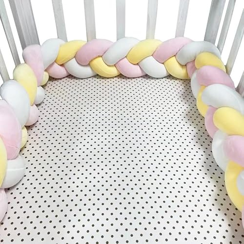 GYCF Cuscino a Serpente Intrecciato, Cuscino Nodo Paracolpi Letto, Paracolpis Sponda Sponde Anticaduta, Protezione Morbida e Sicura, Protezione Laterale Bordo,A12,3 m