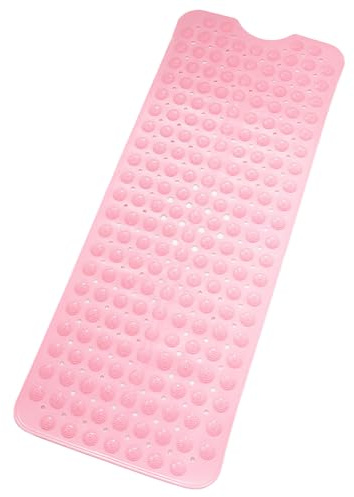 Tappetino da bagno antiscivolo di alta qualità, con 200 ventose, senza BPA, senza lattice, resistente alla muffa, lavabile in lavatrice, sicuro, durevole e confortevole per vasche da bagno (100 x 40