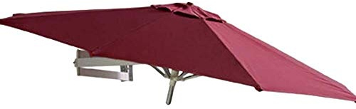 Parasol da Giardino all'aperto, ombrelloni per Patio a Muro, ombrelloni di tonalità Solare del Balcone, Polo in Alluminio, 8 Piedi / 250 cm (Rosso)