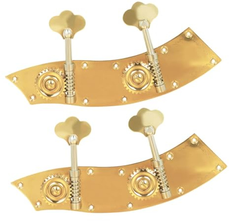 ERINGOGO 2 Stück Doppelte Bass Stimmwirbel Robuste und Langlebige Tuning Pegs für Kontrabass Goldene Mechaniken für Musiker