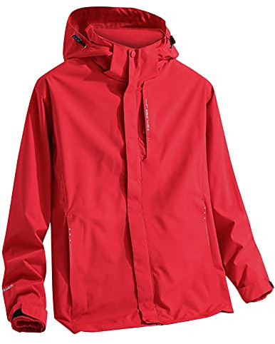 Windbreaker Herren Fahrrad 5Xl, Herren Outdoor Jacke Leichte Regenjacke | Atmungsaktiv Funktionsjacke Innenfutter Übergangsjacke Zweiteilige Softshelljacke Outdoor Regenparka Kapuzenjacke