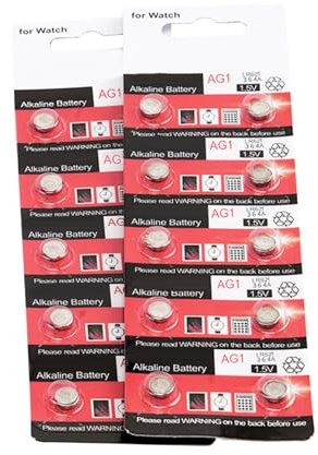 Piles bouton AG1/LR621 - Durabilité - Pour un usage quotidien - Tension stable pour petits appareils électroniques - Design étanche