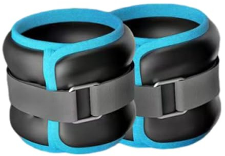 JISADER 2 Stücke Fußgelenkgewichte Handgelenkgewichte Gewichtsmanschetten Beingewichte Aus Bequemem Nylon Gewebe Zur Steigerung des Widerstands für Walking L, Insgesamt 0.5 Kg, 22 cm X 8 cm