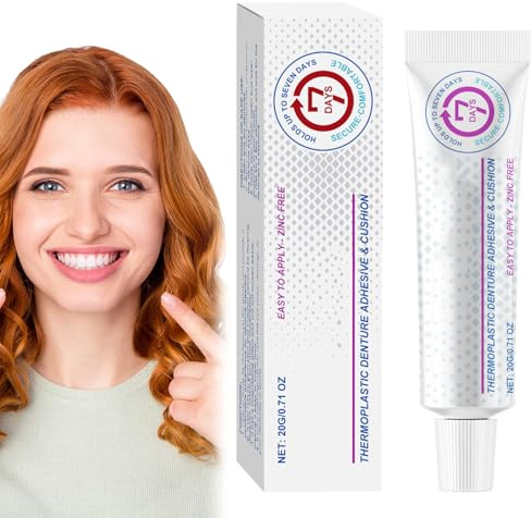 Zahnprothesen Kleber,Haftcreme,Haftschutz für Zahnprothesen,Zahnersatz Kleber,Denture Adhesive,Thermoplastischer Klebstoff für Zahnprothesen,Extra Starker Zahnprothesenklebstoff,für Zuhause,20g