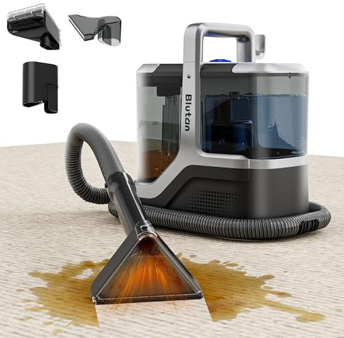 Blutan B Fluffy N6 Waschsauger,Polsterreiniger-Gerät,Nass trockensauger,18 kPa, Schnell trocknend, 600 W, 3-in-1-Reinigung für Sofas, Polstermöbel & Teppiche, 2,3 L+1,2 L, 2 Weichbürsten + Fugendüse