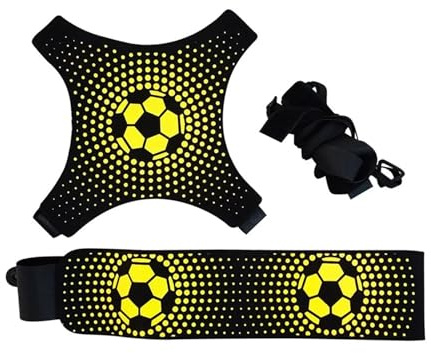 YILWPV 2PCS Outdoor Sports Toy Ball With Elastic Swing Football Training Auxiliary Package Physical Exercise Personal Skills Practice Straps For Football Rugby(Yellow)