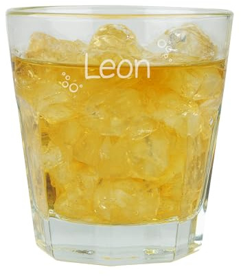 Herz & Heim® Trinkglas personalisierbar mit Gravur – Leonardo Glas 265 ml – Glas mit Namensgravur als Geschenk (Blubberblasen)