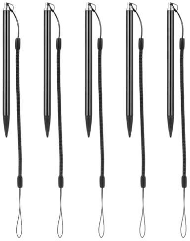 IMIKEYA 5pièces Stylet à Pointe Fine pour Tablette et Téléphone Stylets Capacitifs avec Cordon Anti-Perte Précision pour Écrans Tactiles Résistifs