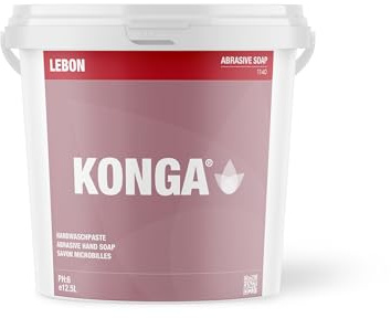 Konga Hochleistungs-Schleifmittel Handwashpaste – Industriereiniger mit Mineralpeeling – Entfernt Fett, Öl, Teer und mehr – Sanft zur Haut, Ideal für Garagen, Werkstätten & Fabriken (15Kg)