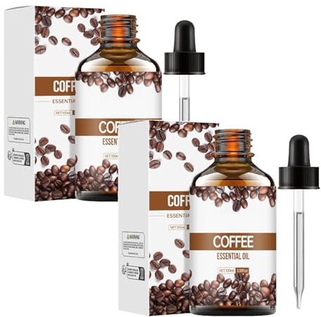 Kaffeeöl Gegen Falten, Pure Coffee Essential Oil für Aromatherapie, Kaffeeöl für Gesicht Körper Haare, Haut & Haarpflege, Feuchtigkeitsspendendes, Kaltgepresst & Vegan (200ml)