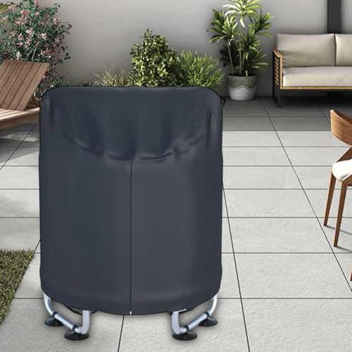 Housse de protection pour tapis de saut rond d'extérieur avec boucles résistantes au vent et cordons de serrage réglables pour plus de stabilité (145 x 152 cm)