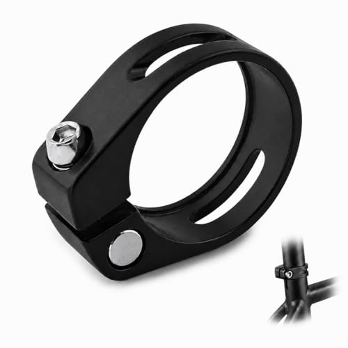 Sattelklemme 34.9mm Fahrrad Sattelstützenklemme Aluminium passend für 30.4 30.8 31.6mm Sitzrohr, Fahrrad Sattelklemme MTB Rennrad City Bike Seatpost Clamp Ersatzteil Schwarz universal