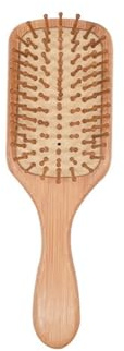 Herramienta de peinado cepillo pelo bambú madera(A)