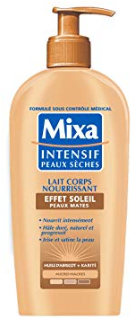 Mixa - Intensif Peaux Sèches - Lait Corps Nourrissant Effet Soleil - Autobronzant - Peaux Mates - 250 ml