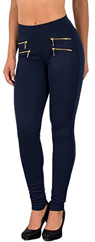ESRA Femmes Pantalons Taille Haute Femmes Treggings Skinny de Femme à la Taille surdimensionnée J189