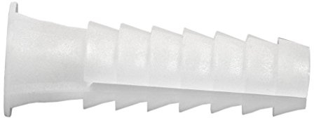 Cofan Taco de plástico blanco estriado | En bolsitas de 100 unidades | Ideal para huecos y macizos | Medidas desde Ø 5 hasta 12 mm