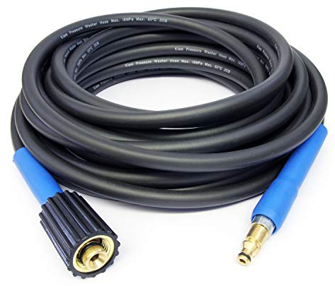 Equip2clean High Pressure Washer Replacement Hose | 20 Metres | Compatible for Nilfisk Alto Pressure Washers | Fits C100-E130 Models | 180 Bar Rated Power Hose with Bayonet & Screw Thread Fittings