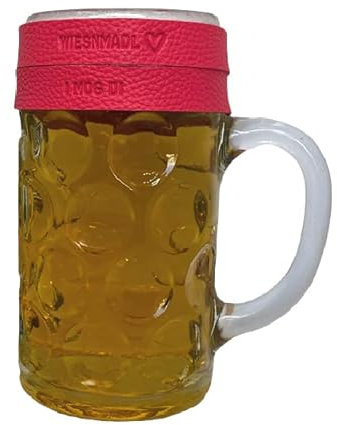 Nessis Manufactur Maßkrugband Bierkrugmarkierer Biergkrugband Oktoberfest Wiesnmald/Lausbua/I mog di (I mog di - Pink)