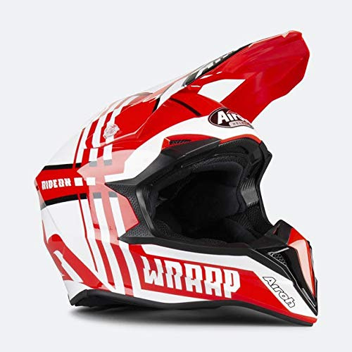 Airoh Helmet Junior Wraap Smile Red Matt Yxxs