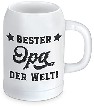 Tachinedas Kreativshop Bierkrug Bester Opa der Welt 0,5l Masskrug Vatertag