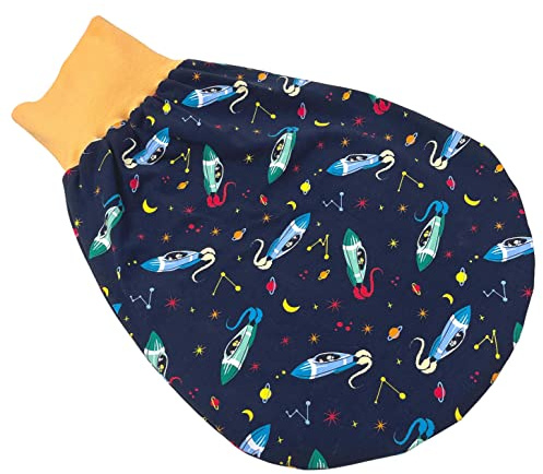 Wende Pucksack für Babys: Kleine Weltraumforscher, dunkelblau bunt, Strampelsack