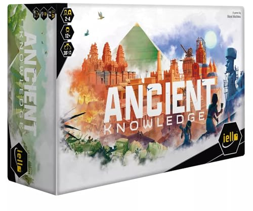 IELLO: Ancient Knowledge Strategy Card Game - Tableau Building, Historic Monuments, Ages 12+, 2-4 Players, 30 Min Per Player