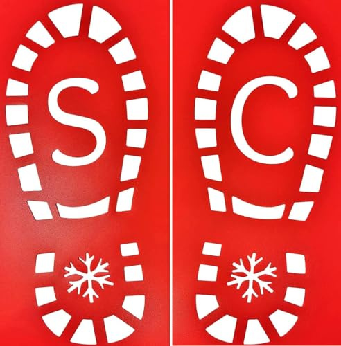 Weihnachtsmann Fußabdruck Schablonen Weihnachtsmann Stiefel Schablone Füße