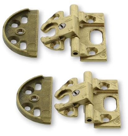 BricoShopping Paire de charnières pour portes de meubles anciens en bois et armoires de style classique salon ou chambre à coucher art pauvre lourdes à battement charnières vieillies antiques (BS0282
